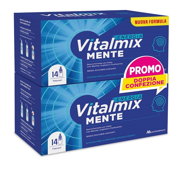 VITALMIX MENTE BIPACK 14+14 FLACONCINI - Integratore a supporto del sistema nervoso e della funzione psicologica